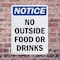 Signmission No Outside Food Or Drinks, 10 in W x Rectangle, Plastic OS-2PACK-NS-P-1014-V-14716 - alternate 3